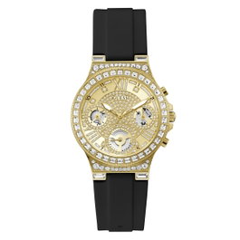 Guess GW0257L1 - Montre analogique dorée avec bracelet noir