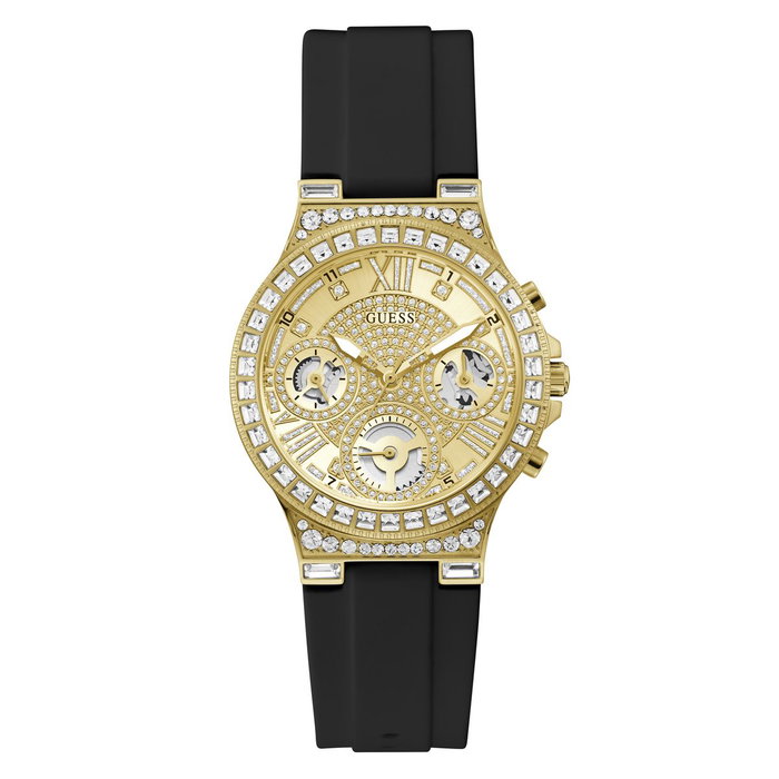 Guess GW0257L1 - Montre analogique dorée avec bracelet noir Guess GW0257L1 - Montre analogique dorée avec bracelet noir