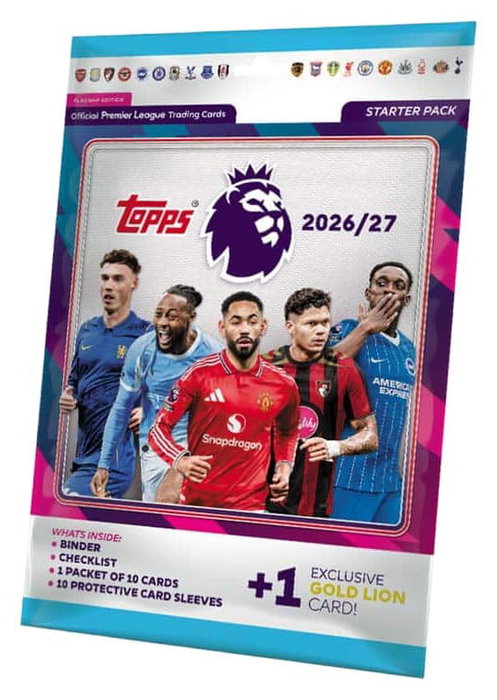 Topps/Merlin Premier League 2026/2027 Cartes à Collectionner Pack de Démarrage Topps/Merlin Premier League 2026/2027 Cartes à Collectionner Pack de Démarrage
