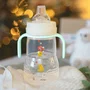 MAM Biberon de Transition +4 Mois Vert 220 ml avec Tétine et Bec Souple Antifuite et Anses Apprentissage - Dégagement Goutte