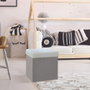 Home Deco Kids Pouf Pliable Gris/Blanco