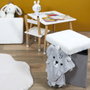 Home Deco Kids Pouf Pliable Gris/Blanco