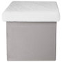 Home Deco Kids Pouf Pliable Gris/Blanco