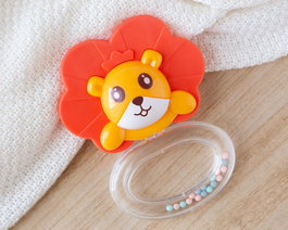 KioKids Mordeur et Hochet Lion en Silicone Naranja