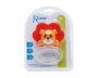KioKids Mordedor-Sonajero Léon en Silicone pour Bébé de +3 Mois - Soulage les Poussées Dentaires, Stimule les Sens, Orange