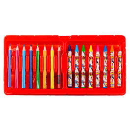 Marvel - Mallette de papeterie colorable pour enfants - Dimensions 27 x 9.5 x 13.5 cm