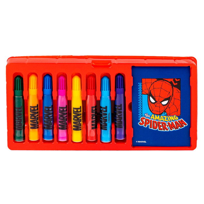Marvel - Mallette de papeterie colorable pour enfants - Dimensions 27 x 9.5 x 13.5 cm