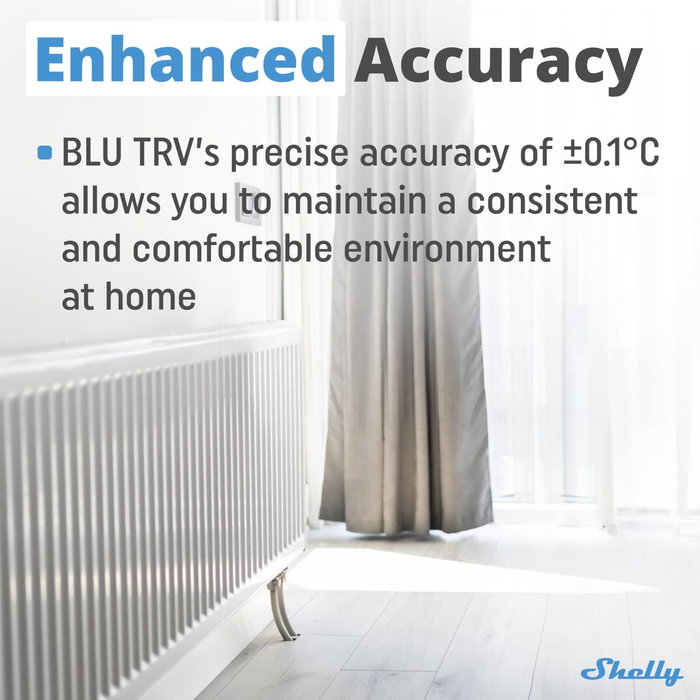 Thermostat Shelly SHELLY BLU TRV Blanc Thermostat Shelly SHELLY BLU TRV Blanc