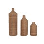 Home ESPRIT Ensemble de 3 Vases Marron Métal Naturel (3 Pièces)