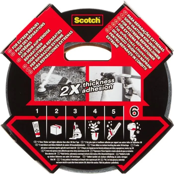 Scotch Toile de Réparation Extremium Ultra - Noir - 48mm x 25m Scotch Toile de Réparation Extremium Ultra - Noir - 48mm x 25m