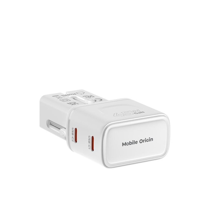 Mobile Origin Adaptateur de Voyage 45 W PW26 EU/US/UK/AU Blanc