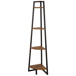 Max Home Étagère 4 Étagères Noir Fer et Bois MDF