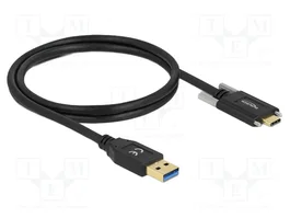 DELOCK Câble USB A vers USB C 10Gbps 1m Noir