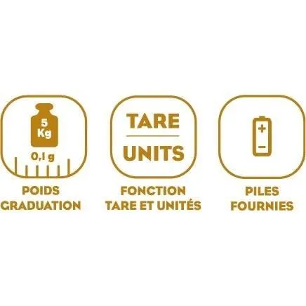 Little Balance - Balance Culinaire Professionnelle 5 kg / 0.1 g - Afficheur - Technologie Capteur Central - LITTLE BALANCE Little Balance - Balance Culinaire Professionnelle 5 kg / 0.1 g - Afficheur - Technologie Capteur Central - LITTLE BALANCE