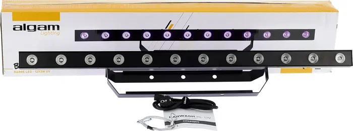 ALGAMLIGHT Barwash 36 UV Barre LED 12x3W UV DMX pour Scène Événement