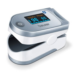 Beurer PO-60 Pulsioxymètre avec Bluetooth pour Mesure de la Saturation en Oxygène et Fréquence Cardiaque - Connectivité via Application Health Manager vers Smartphone