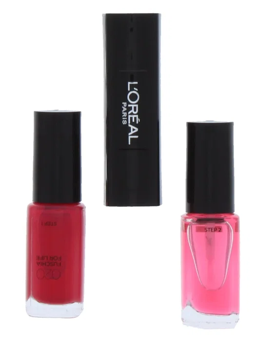 L'Oreal Paris Infallible Vernis à ongles 2-en-1 020 Fuchsia pour la vie, lot de 2 x 5 ml L'Oreal Paris Infallible Vernis à ongles 2-en-1 020 Fuchsia pour la vie, lot de 2 x 5 ml