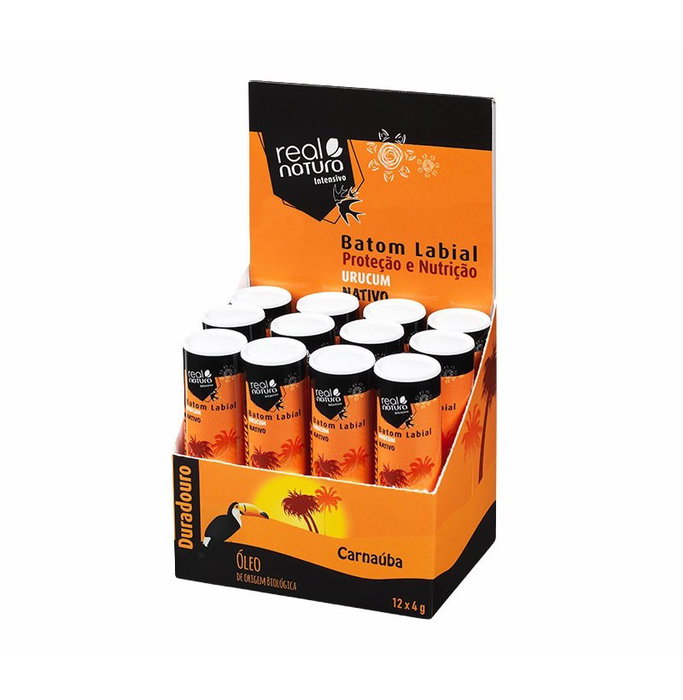 Real Natura Batom Urucum Vegetal - Boîte de 12 Real Natura Batom Urucum Vegetal - Boîte de 12