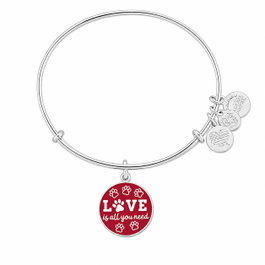 Alex And Ani Pulsera Love Acab Brill Gris 20cm