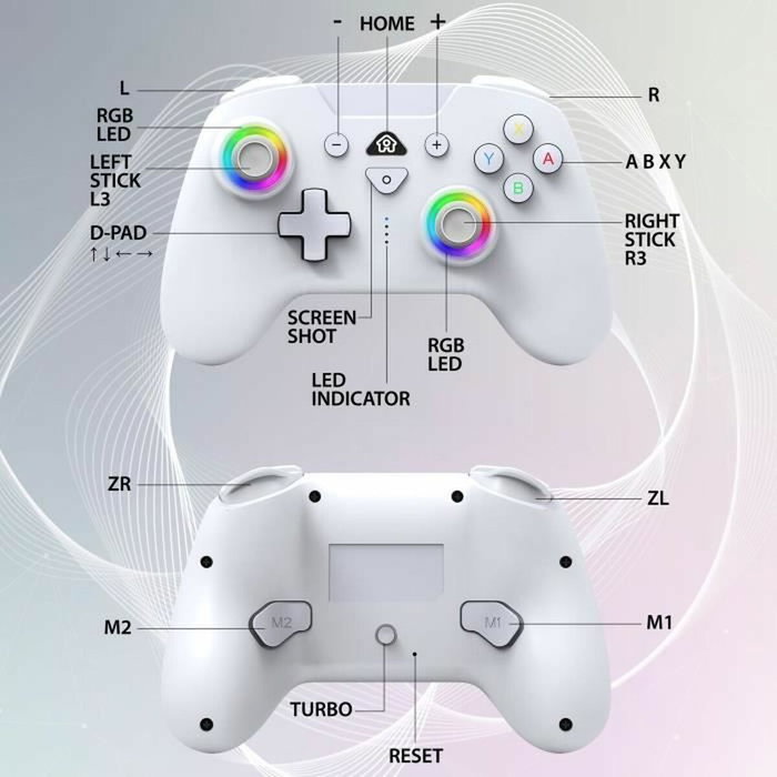 Subsonic Manette sans fil Blanc pour Switch et Switch 2