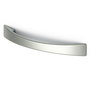 Trentadue Tirador Lucas L156 C128 en zamak avec finition RAL 9006 gris clair pour tiroirs et portes