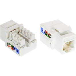 Phasak Connecteur Keystone UTP 90° RJ45 Cat.6 – Prise femelle, angle droit, installation facile