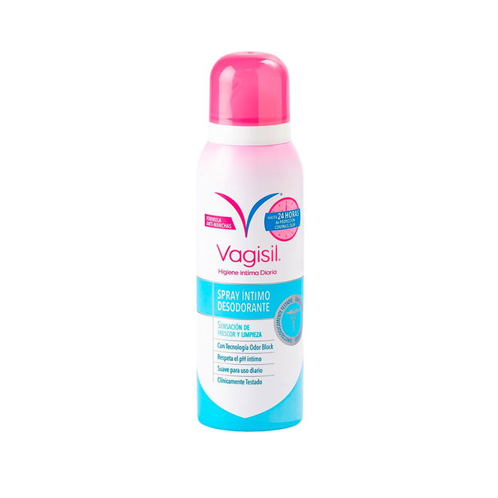 Vagisil Spray Déodorant Intime Femme 125 ml Hydratant Rafraîchissant Aloe Vera Camomille Zone Intime