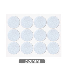 GSC Evolution Set de 12 feutres adhésifs ronds Ø20mm - Blanco