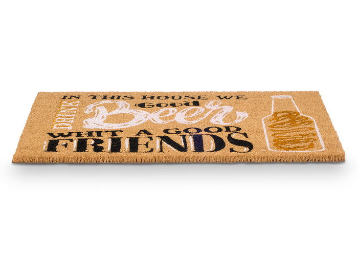 Giftdecor Felpudo Beer 40x60 cm en fibre de coco et PVC (Set de 10)