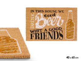 Giftdecor Felpudo Beer 40x60 cm en fibre de coco et PVC (Set de 10)