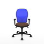 Piqueras y Crespo Chaise de Bureau Jorquera Bleu et Brun foncé