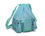 KioKids Bolsac Mochila de Playa Happy Summer Azul, Tissu Polyester, 10 Litres, Avec 3 Poches pour Enfant