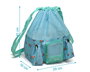 KioKids Bolsac Mochila de Playa Happy Summer Azul, Tissu Polyester, 10 Litres, Avec 3 Poches pour Enfant