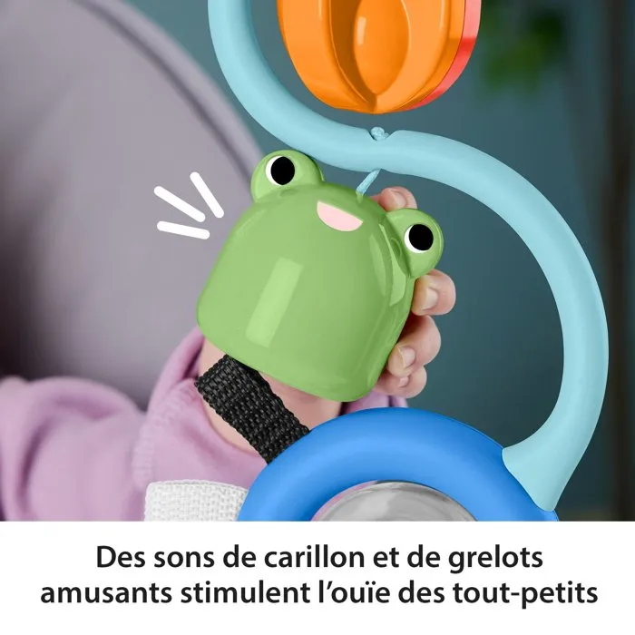 Fisher Price Hochet Multi Activités avec Ventouse - Balles à Billes, Hochet à Clic et Carillon