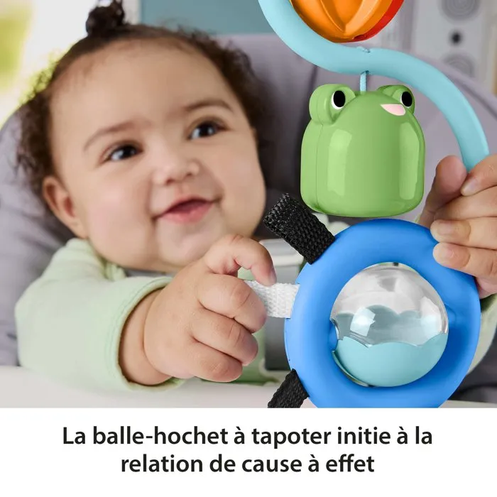 Fisher Price Hochet Multi Activités avec Ventouse - Balles à Billes, Hochet à Clic et Carillon