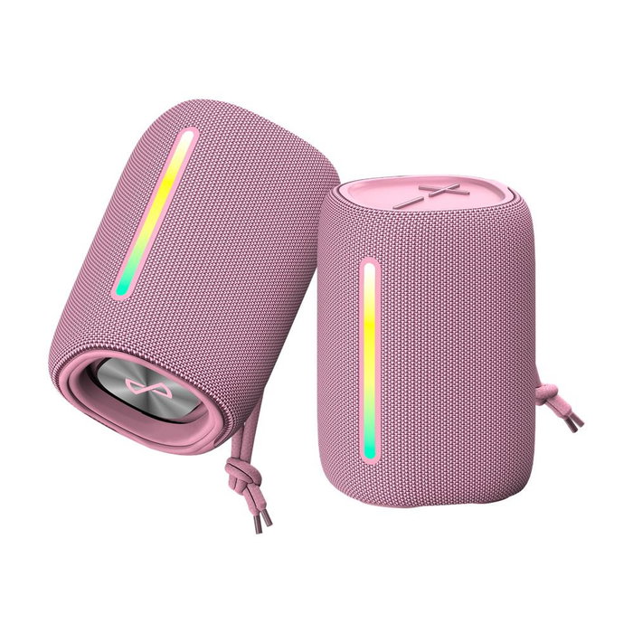 Forever BS-10 Enceinte Bluetooth Portable 10W RGB LED Rose IPX5 TWS USB-C