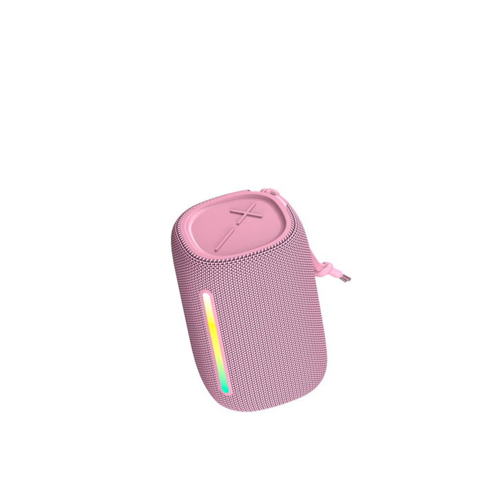 Forever BS-10 Enceinte Bluetooth Portable 10W RGB LED Rose IPX5 TWS USB-C