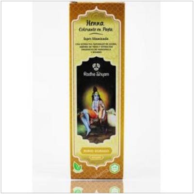 RADHE SHYAM Pâte de Henné Blond Doré 200G - Colorant Organique Sans Phtalates RADHE SHYAM Pâte de Henné Blond Doré 200G - Colorant Organique Sans Phtalates