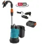 Gardena Pompe Immergée 2000/2 18V P4A - Batterie 2.5Ah - Débit 2000 l/h - Hauteur 20m - Pour Collecteur d'Eau de Pluie