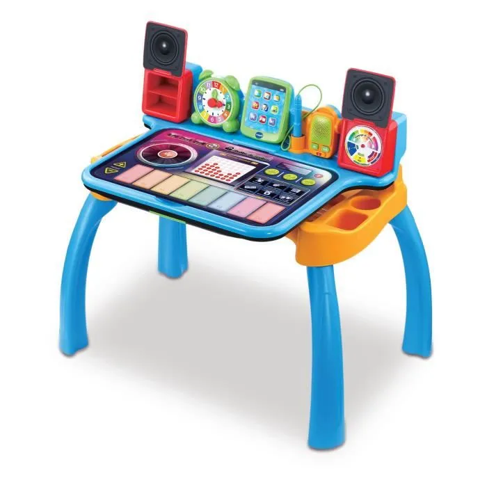 Vtech MagiBureau Interactif et Musical 6 en 1, Fiches Éducatives (Alphabet, Chiffres, Animaux) avec Stylet, Multicolore, Langue Française, 3 à 7 Ans