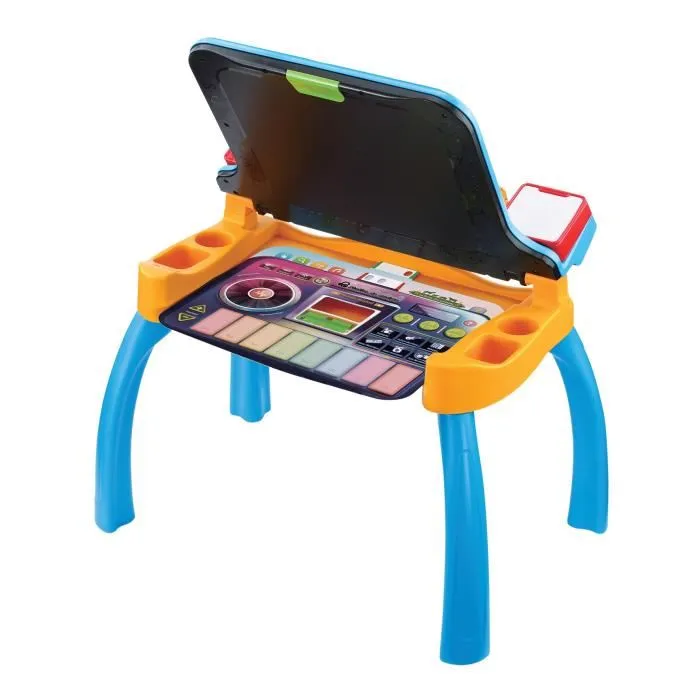 Vtech MagiBureau Interactif et Musical 6 en 1, Fiches Éducatives (Alphabet, Chiffres, Animaux) avec Stylet, Multicolore, Langue Française, 3 à 7 Ans