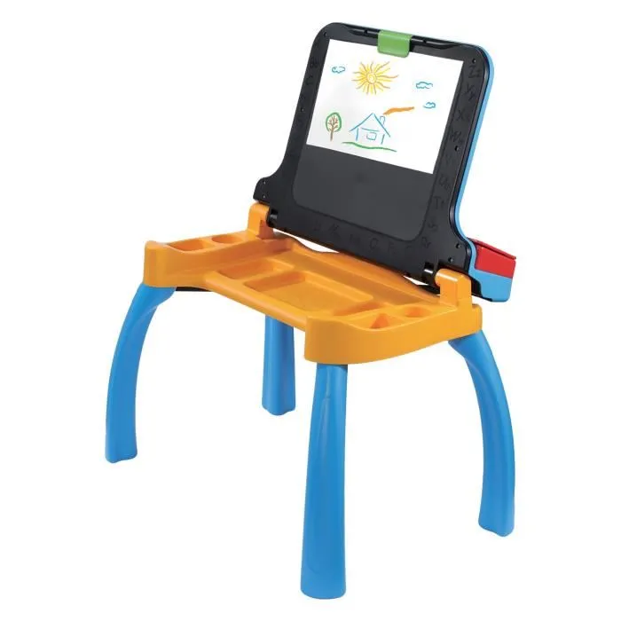 Vtech MagiBureau Interactif et Musical 6 en 1, Fiches Éducatives (Alphabet, Chiffres, Animaux) avec Stylet, Multicolore, Langue Française, 3 à 7 Ans