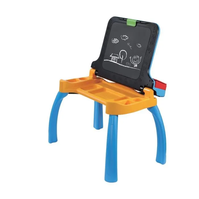 Vtech MagiBureau Interactif et Musical 6 en 1, Fiches Éducatives (Alphabet, Chiffres, Animaux) avec Stylet, Multicolore, Langue Française, 3 à 7 Ans