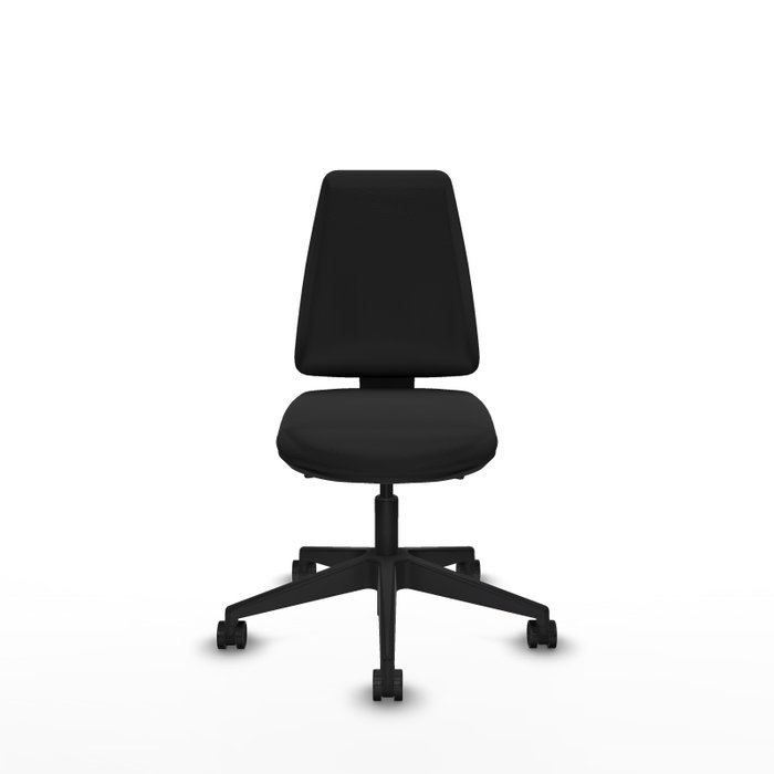 Chaise Elche Asynchrone Cuir écologique Noir Base pyramidale noire Sans accoudoirs Sans appui-tête Roulettes 65mm nylon Chaise Elche Asynchrone Cuir écologique Noir Base pyramidale noire Sans accoudoirs Sans appui-tête Roulettes 65mm nylon