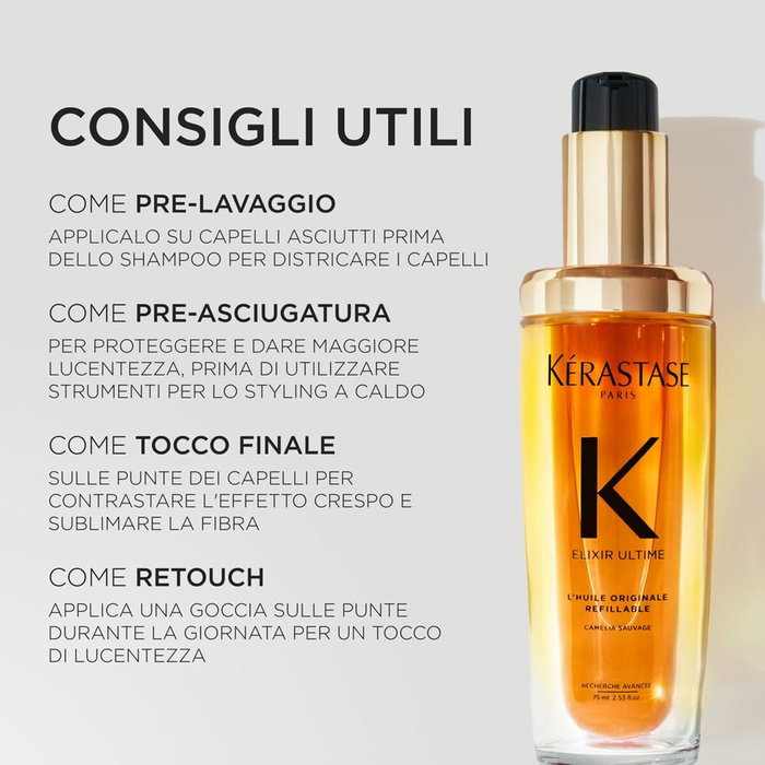Kerastase Elixir Ultime Huile Capillaire Multi-usages 30 ml Protection Thermique Jusqu'à 230°C