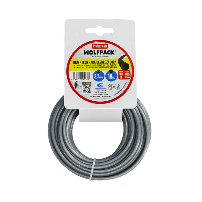 WOLFPACK LINEA PROFESIONAL Fil Nylon/Aluminio Redondo Ø 3,5 mm (Rouleau 10 m) WOLFPACK LINEA PROFESIONAL Fil Nylon/Aluminio Redondo Ø 3,5 mm (Rouleau 10 m)