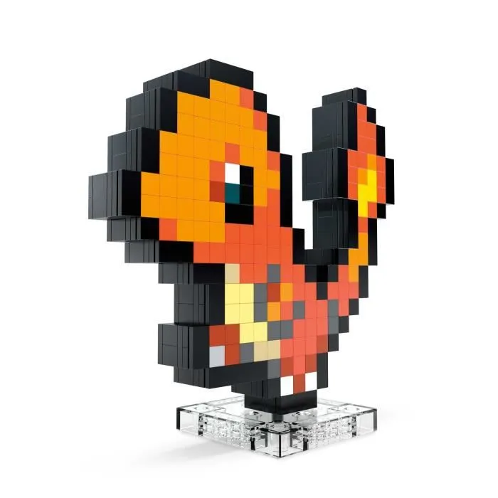 MEGA Coffret de construction rétro Pokémon Salamèche 349 pièces - HTH76 - Figurine Pixel Art