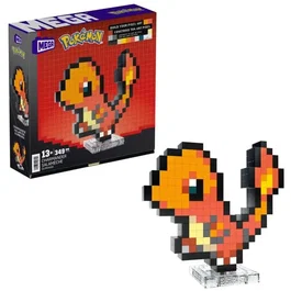 MEGA Coffret de construction rétro Pokémon Salamèche 349 pièces - HTH76 - Figurine Pixel Art