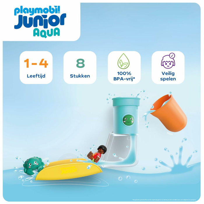 Playmobil Toboggan avec réservoir d'eau Junior Aqua & Tinti 71775