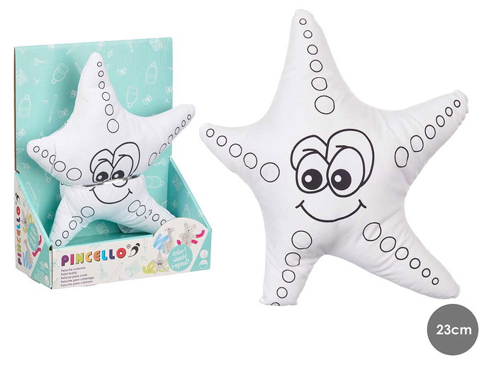 PINCELLO Peluche à colorier étoile de mer PINCELLO Peluche à colorier étoile de mer
